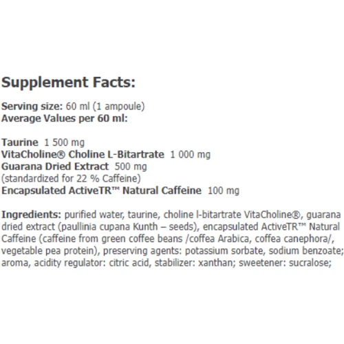 Энергетик Amix Guarex Energy & Mental 60 ml / 1 servings / Mojito: Тип Энергетики