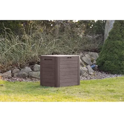 Ящик для зовнішнього зберігання Prosperplast Woodebox 140 л коричневий (5905197373140)