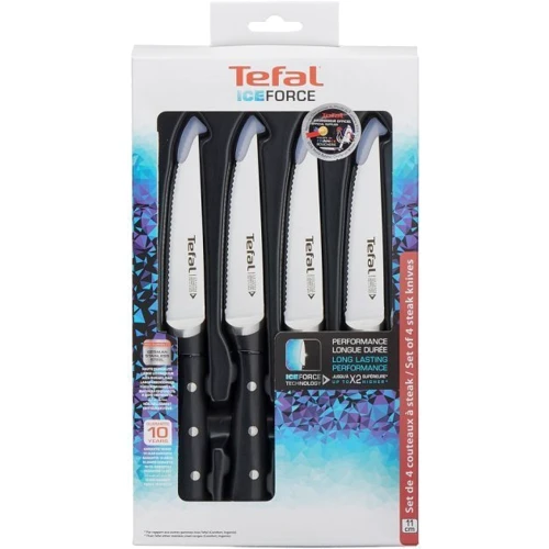 Набор кухонных ножей Комплект ножей для стейка Tefal Ice Force 11 см 4 шт. (K232S414): Количество предметов 4