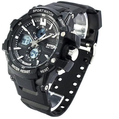Наручний годинник Skmei Resist 0990 Black-White: Тип чоловічі