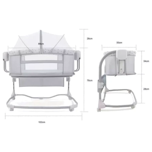 Приставная кровать 3 в 1 Mastela 8601 белая