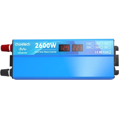 Инвертор автомобильный (преобразователь) Choetech CJ-2600M 12\220V 1300Вт: Производитель Choetech