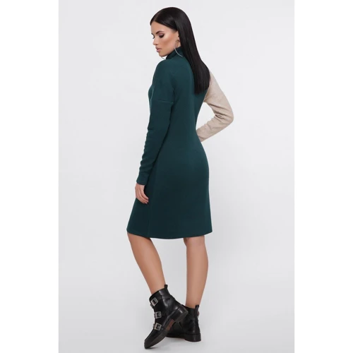 Платье FashionUp PL-1810A 48 зеленое повседневное до середины бедра: Состав Акрил, Нейлон, Полиэстер