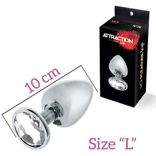 Анальная пробка с кристаллом MAI Attraction Toys №74 L