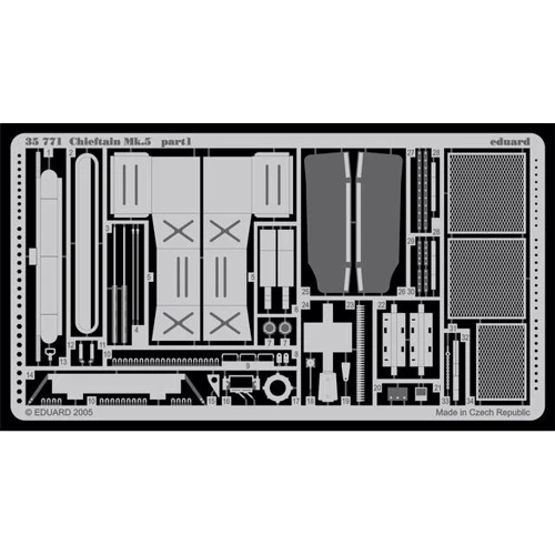 Фототравление Eduard 1/35 Chieftain Mk.5, рекомендовано для модели Tamiya 35068 EDU-35771