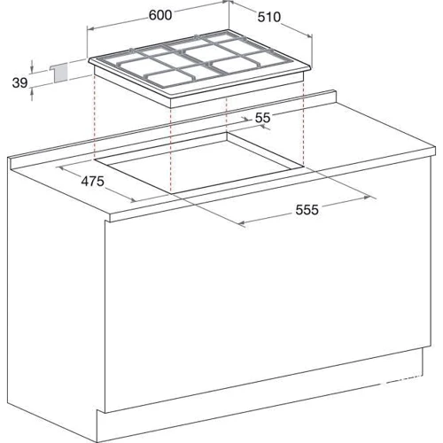 Варильна поверхня газова Hotpoint-Ariston PCN 641 IX/HA EE: Робоча поверхня нержавіюча сталь