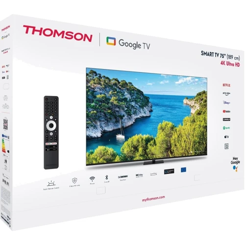 Телевизор Thomson 75UG5C14: Выход в интернет Ethenet / Wi-Fi / Bluetooth