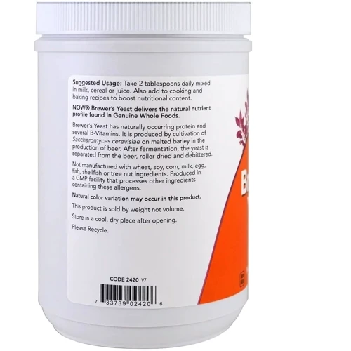NOW Foods Brewer's Yeast, Super Food 1 lb (454 g) Пивные дрожжи: Форма выпуска Порошок