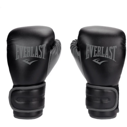 Боксерські рукавички Everlast POWERLOCK TRAINING GLOVES чорний, сірий Уні 16 унцій (870310-70-816) фото 1