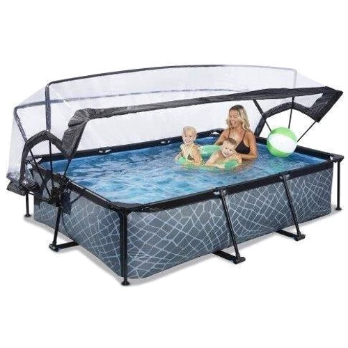 Басейн EXIT Toys з куполом 300х200х65 см у кольорі "камінь" фото 7