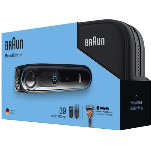 Машинка для стрижки (триммер) Braun BT 3940 + Fusion ProGlide: Особенности Индикатор заряда, Беспроводной, Портативный, Влажная очистка