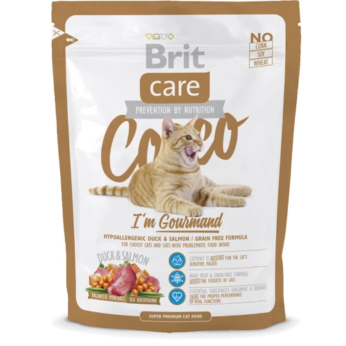 Сухой корм для кошек с чувствительным пищеварением Brit Care Cocco I am Gourmand 0.4 кг (8595602505777)