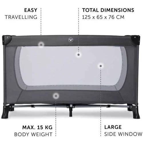 Детский манеж-кровать Hauck Dream N Play Plus (Grey)