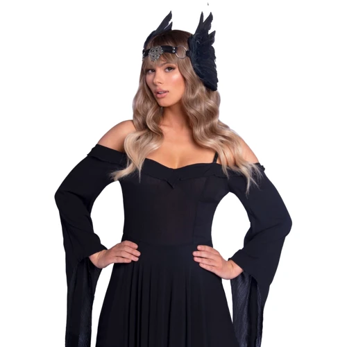 Повязка на голову с перьями Leg Avenue Black
