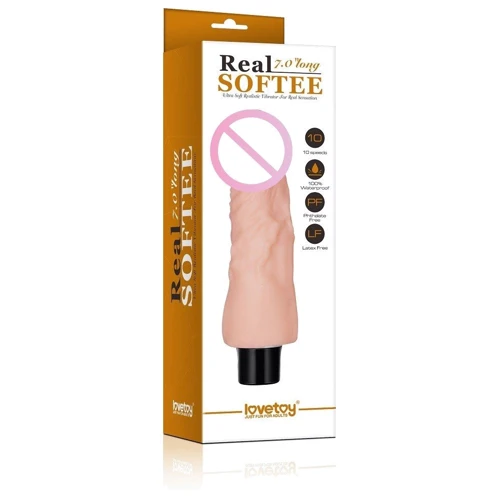Реалистичный вибратор LoveToy Real Softee Vibrator Flesh 7"