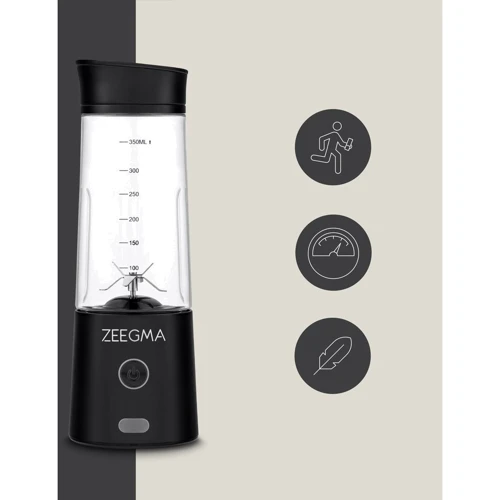 Блендер Zeegma Vitamine Go Black: Мощность, Вт 300