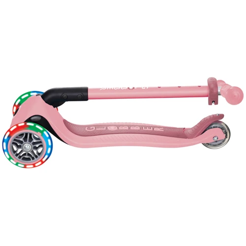 Самокат Globber серии PRIMO FOLDABLE LIGHTS, пастельно-розовый, 3 колеса с подсветкой 50 кг 3+ (432-211-3) фото 7