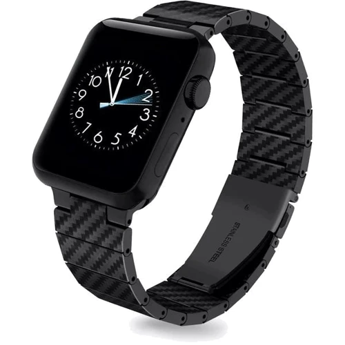 Аксесуар для Watch COTEetCI W76 Carbon Fiber Pattern Strap Black (22008-BK) для Apple Watch 42/44/45/49mm