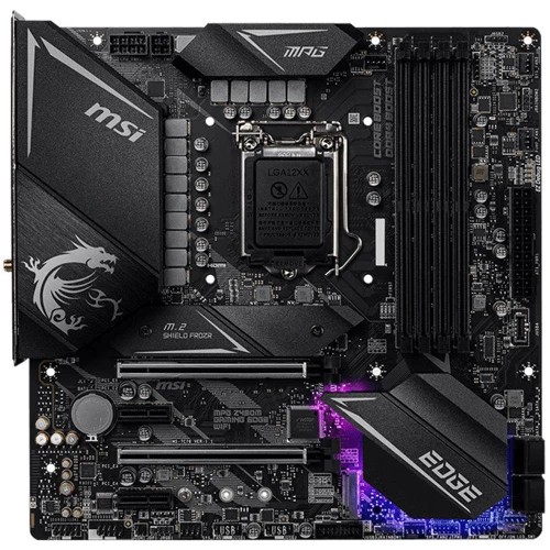 MSI MPG Z490M GAMING EDGE WIFI: Разъемы на плате SATA 3.0, M.2