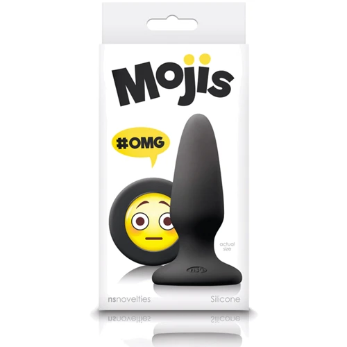 NS Novelties Mojis Plug #OMG Medium - средняя анальная пробка, 8x3.7 см, черный