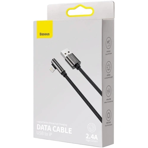 Кабель Baseus USB Cable to Lightning Legend Elbow 2.4A 2m Black (CALCS-A01) фото 15