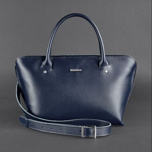 Женская сумка тоут Midi BlankNote темно-синяя (BN-BAG-24-navy-blue): Тип ручки Со съемным ремнем, С двумя ручками, Плечевой ремень, Длинная ручка