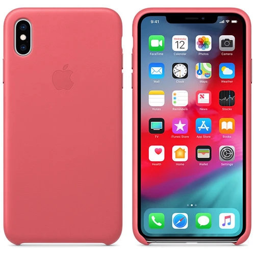 Чехол для iPhone Apple Leather Case Peony Pink (MTEX2) for iPhone Xs Max: Материалы кожа