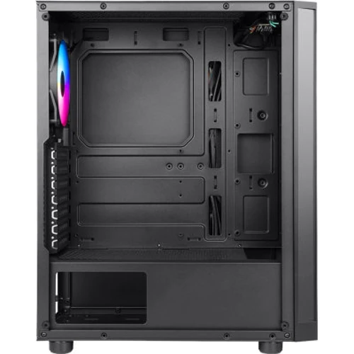 Корпус AZZA Spectra Black (CSAZ-280B): Матеріал передній панелі пластик