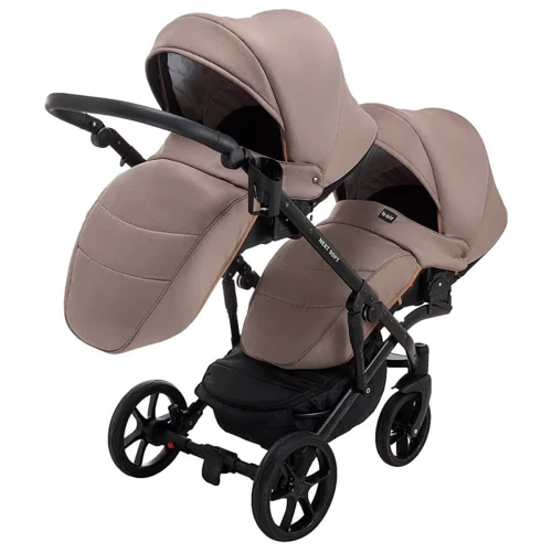 Коляска 2 в 1 для двійні Bair Next DUO Soft 03 темний капучино: Стать дитини Для девочек, Для мальчиков, Унисекс