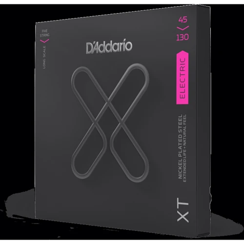 Струна для гитар Набор струн D'addario XTB45130 XT Bass Nickel Plated Steel Regular Light 5-String (45-130): Назначение Для бас-гитары