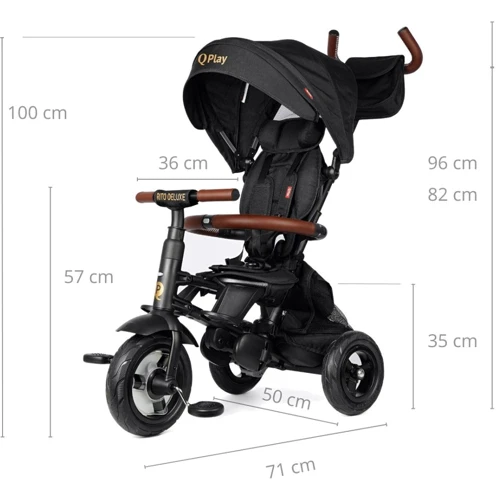 Велосипед триколісний Qplay Rito Deluxe Black (S380-17RitoDeluxeBlack) фото 11
