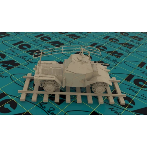 Залізничний німецький бронеавтомобіль Panzerspahwagen P 204 (f), II МВ WWII German armored vehicle Panzerspahwagen P 204 (f) Railway (ICM35376): Тип моделі бронетехніка