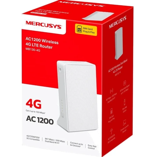 Маршрутизатор Wi-Fi Mercusys MB130-4G