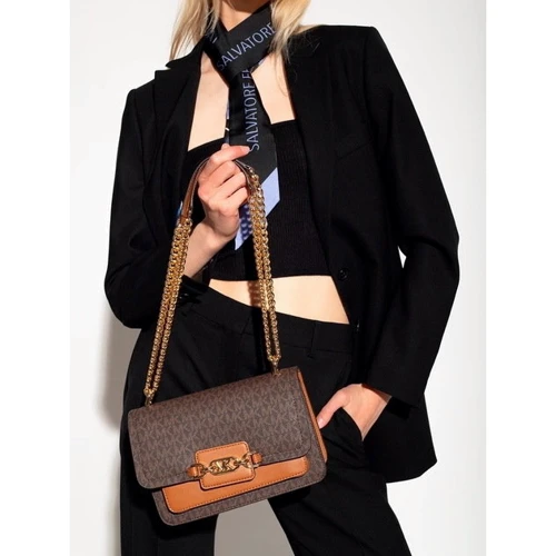 Жіноча сумка крос боді Michael Kors HEATHER LG SHLDR темно-коричнева (30S2G7HL3B252): Країна виробник США