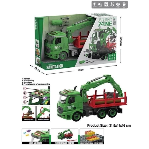 Лісовоз, звуки, підсвічування (YW 9072 B): Виробник Noname