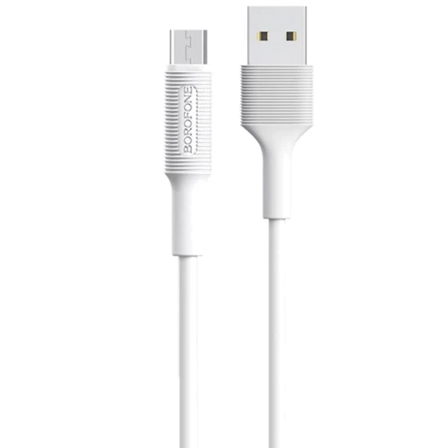 Кабель Borofone USB Cable to Micro USB EzSync 1m White (BX1)