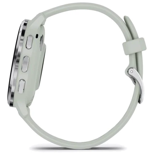 Смарт-часы Garmin Venu 3S Silver Stainless Steel Bezel with Sage Grey Case and Silicone Band (010-02785-01): Фитнес-функции Подсчет калорий, Альтиметр, GPS-модуль, Пульсоксиметр, Шагомер, Пульсометр