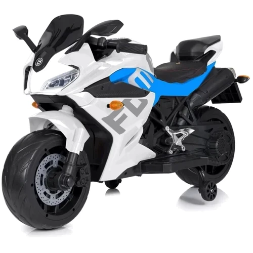 Дитячий електромотоцикл Bambi Racer білий (M 5024EL-1)