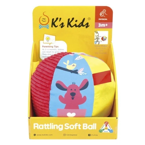 Брязкальце K`s Kids М'яч м'який (KA10805-OB): Тип погремушка