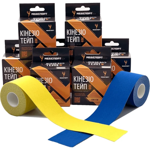 Кинезио тейп Medisport 5 см х 5 м цвет в ассортименте (MK5*)