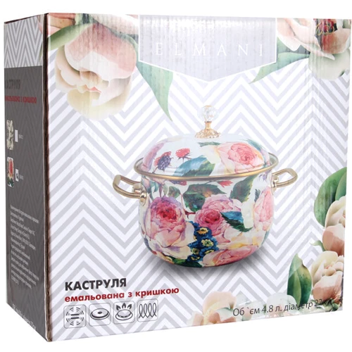 Каструля Elmani з кришкою 4.8 л 22 см (763-005): Тип Традиционная