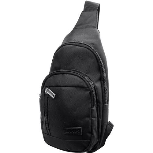Мужская сумка-слинг DNK Leather черная (DNK-JOKER№4-BAG-1)