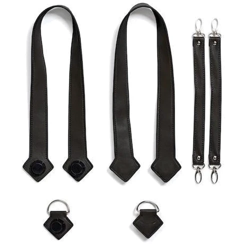 Сумка для мами Nuvita MyMia ручки еко-шкіра, килимок, ремені для коляски малиново-чорний (NV8801L/02N/03B)