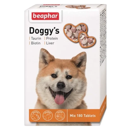 Витамины для собак Beaphar Doggys Mix с таурином, биотином, и протеином 180 таблеток (12568)