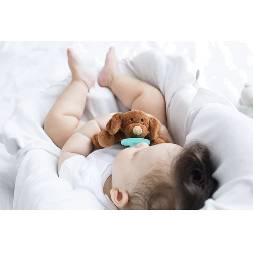 Пустушка MinikOiOi Sleep Buddy - Moi силіконова з м'якою іграшкою (101010008): Матеріал силикон