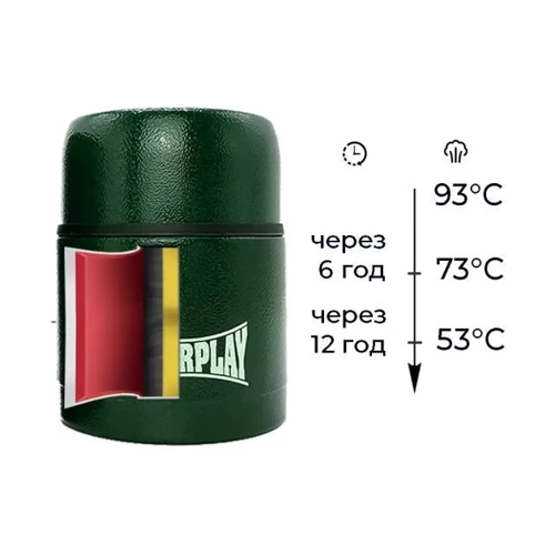 Термос PowerPlay Харчовий 9003 700ml Green (PP_9003_700ml_Green): Цвет зеленый