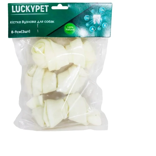 Ласощі Lucky Pet Кістка вузлова №3 8-9 см 3 шт (552037)