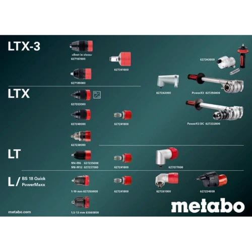 Шуруповерт Metabo BS 18 L BL (613158500): Диаметр патрона 13 мм