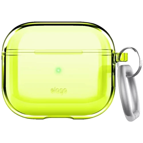 Чохол для навушників Elago Clear Case Neon Yellow (EAP3CL-HANG-NYE) для Apple AirPods 3