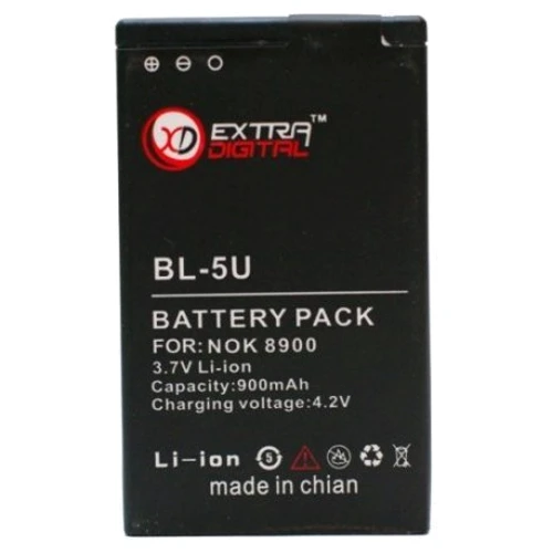 Аккумулятор ExtraDigital 900mAh Nokia BL-5U